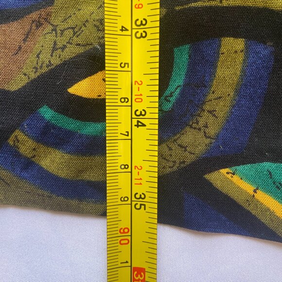 Vtg Rayon Sun Tank Bodycon Tiki Psychedelic Wild Retro Print Dress Size 5/6 - Picture 2 of 5